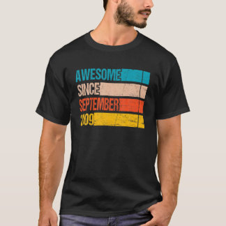 Vintage Stripe Color Awesome Since September 2009 Tシャツ