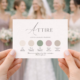 Vintage Stripe Wedding Attire Card 招待状