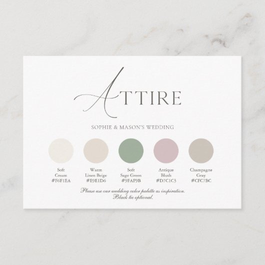 Vintage Stripe Wedding Attire Card 招待状 (正面)