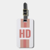 vintage striped Shadow Monogram Family Tour ラゲッジタグ (正面縦)