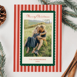 Vintage Stripes and Scallops Photo  シーズンカード