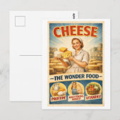 Vintage-Style 1950s Cheese Advertisement ポストカード (正面/裏面)
