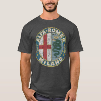 VINTAGE STYLE Alfa Romeo Milano Tシャツ