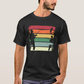 Vintage Style Angler Retro Fishing Fisherman Tシャツ