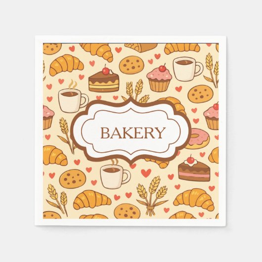 Vintage Style Bakery スタンダードカクテルナプキン (正面)