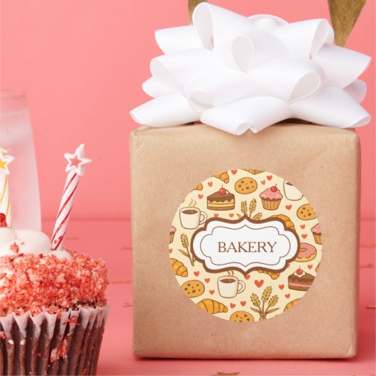 Vintage Style Bakery ラウンドシール (パーティー)