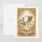 Vintage-Style Bicycle Illustration ポストカード (正面/裏面)