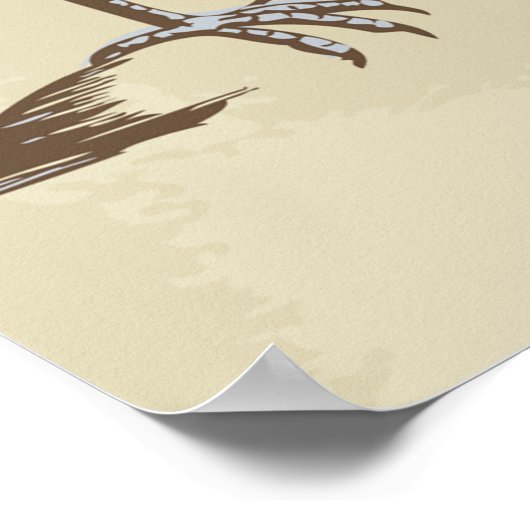 Vintage Style Birds Poster ポスター (角)