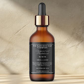 Vintage Style Black Cosmetics Bottle Label ラベル
