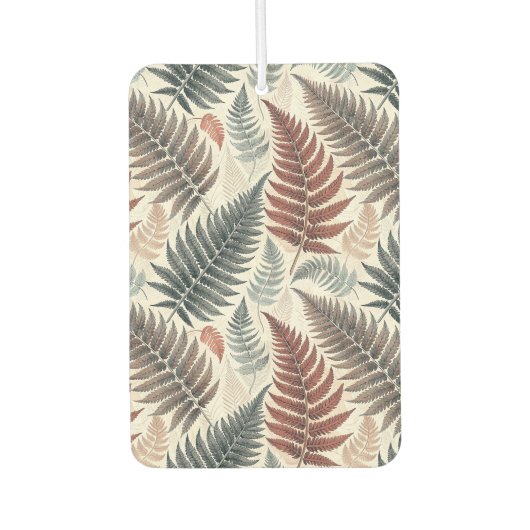 Vintage-style botanical fern leaves カーエアーフレッシュナー (正面)
