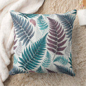 Vintage-style botanical fern leaves クッション (ブランケット)