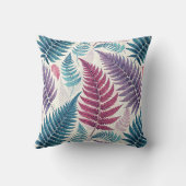 Vintage-style botanical fern leaves クッション (裏面)