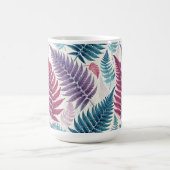 Vintage-style botanical fern leaves コーヒーマグカップ (中央)
