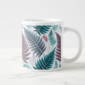 Vintage-style botanical fern leaves ジャンボコーヒーマグカップ (右)