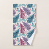 Vintage-style botanical fern leaves バスタオルセット (ハンドタオル)