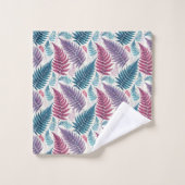 Vintage-style botanical fern leaves バスタオルセット (ウォッシュタオル)