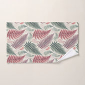Vintage-style botanical fern leaves バスタオルセット (ハンドタオル)