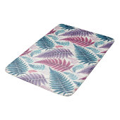 Vintage-style botanical fern leaves バスマット (アングル)