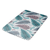 Vintage-style botanical fern leaves バスマット (アングル)