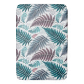 Vintage-style botanical fern leaves バスマット (正面縦)