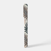 Vintage-style botanical fern leaves iPhoneケース (左側面)