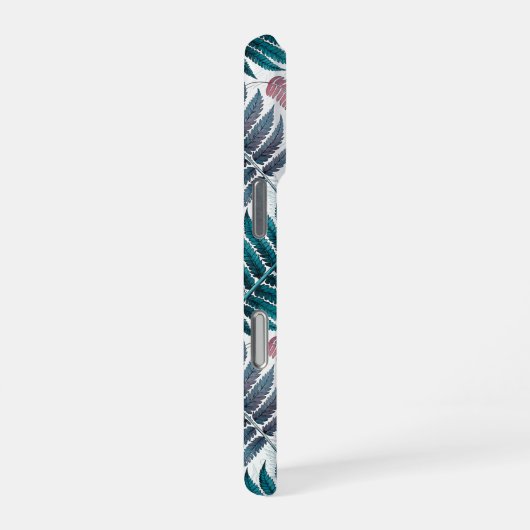 Vintage-style botanical fern leaves iPhoneケース (右側面)