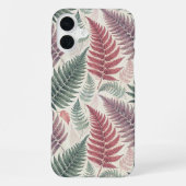 Vintage-style botanical fern leaves iPhoneケース (裏面)