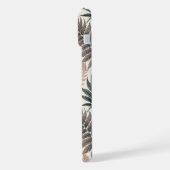 Vintage-style botanical fern leaves iPhoneケース (左側面)