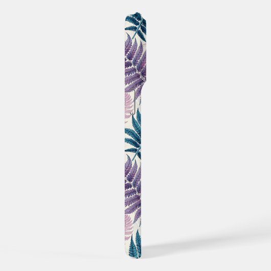 Vintage-style botanical fern leaves iPhoneケース (右側面)