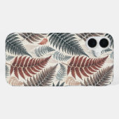 Vintage-style botanical fern leaves iPhoneケース (裏面横)