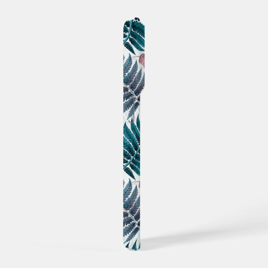 Vintage-style botanical fern leaves iPhoneケース (右側面)