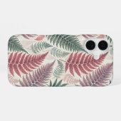 Vintage-style botanical fern leaves iPhone 16ケース (裏面横)