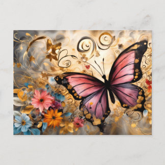 Vintage Style Butterfly # 1 ポストカード