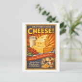 Vintage-Style Cheese Advertisement ポストカード (スタンド正面)