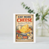 Vintage-Style Cheese Advertisement ポストカード (スタンド正面)