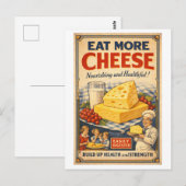 Vintage-Style Cheese Advertisement ポストカード (正面/裏面)