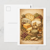 Vintage-Style Cheese Board ポストカード (正面/裏面)