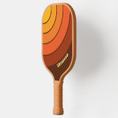 Vintage Style Circle Stripe with Name ピックルボールラケット (左)