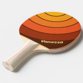 Vintage Style Circle Stripe with Name 卓球ラケット (正面アングル)
