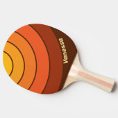 Vintage Style Circle Stripe with Name 卓球ラケット (横)