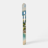 Vintage Style Cote D'Azur French Travel  iPhoneケース (左側面)