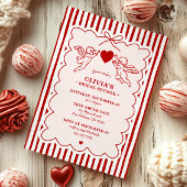 Vintage Style Cupid Doodles Bridal Shower 招待状