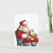 Vintage Style Duckling Christmas Card カード (正面)