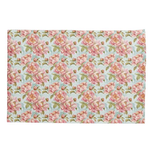 Vintage style floral pattern  枕カバー (裏面)