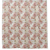 Vintage style floral pattern Shower Curtain シャワーカーテン (正面)