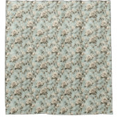 Vintage style floral pattern Shower Curtain シャワーカーテン (正面)