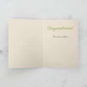 Vintage Style Flower Bouquet Folded Greeting Card カード (内部)