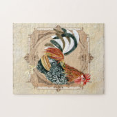 Vintage Style French Country Rustic Barn Rooster ジグソーパズル (横)