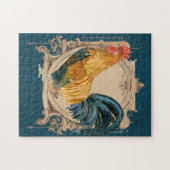 Vintage Style French Country Rustic Barn Rooster ジグソーパズル (横)
