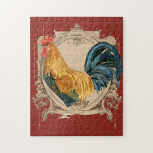 Vintage Style French Country Rustic Barn Rooster ジグソーパズル